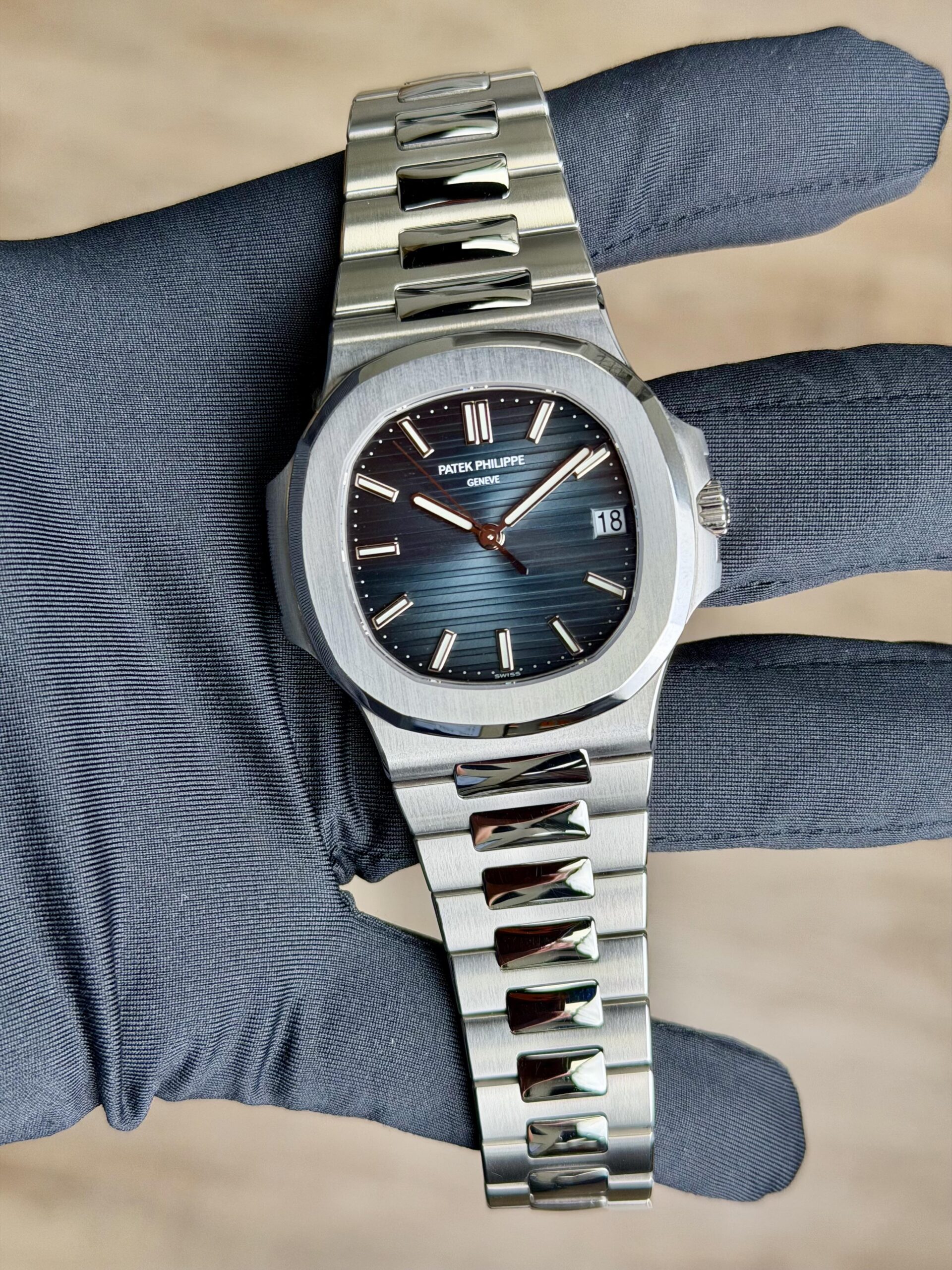 Patek Philippe Nautilus Blue Index Stainless Steel Bracelet 5711/1A-001