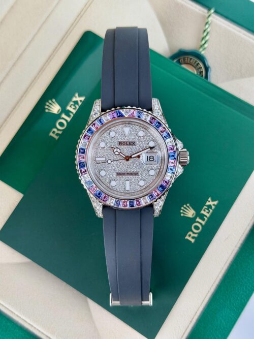 Rolex Yacht-Master 40 Cotton Candy Paved Diamond Sapphire Oysterflex 126679SABR