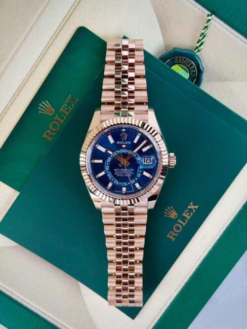 Rolex Sky-Dweller 42mm UNWORN 2026 Blue Index Fluted Jubilee 336935