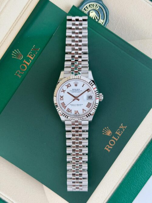 Rolex Datejust 31mm UNWORN 2026 White Roman Fluted Jubilee 278274