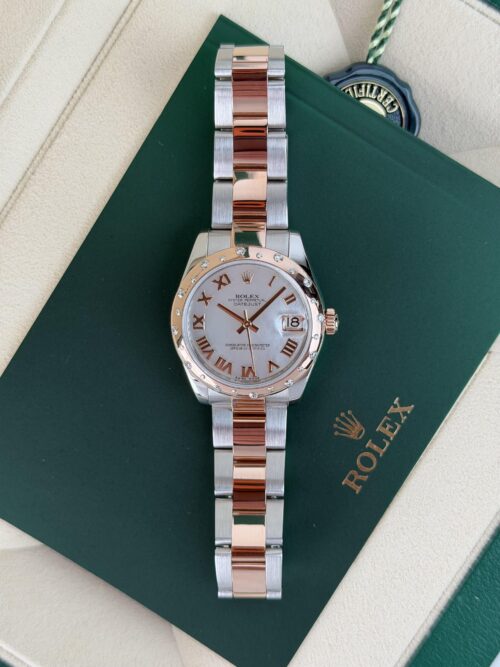 Rolex Datejust 31mm MOP Pearl Roman Domed Oyster Watch&Box 178341
