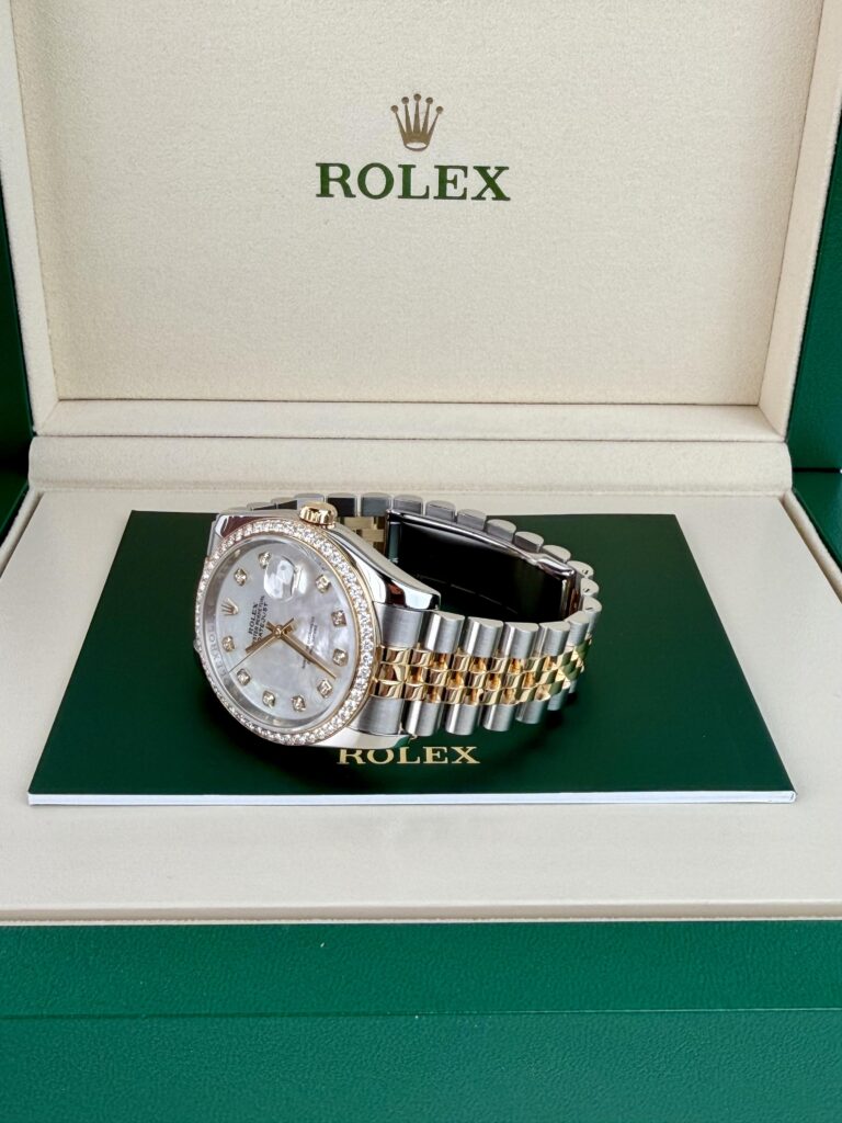 Rolex Datejust 36mm 2013 MOP Pearl Diamond Bezel Jubilee 116243