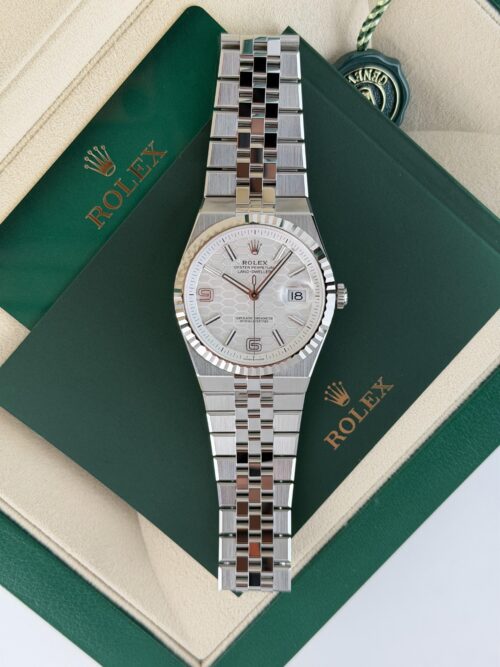 Rolex Land-Dweller 40mm UNWORN 2026 White Honeycomb Fluted Flat Jubilee 127334