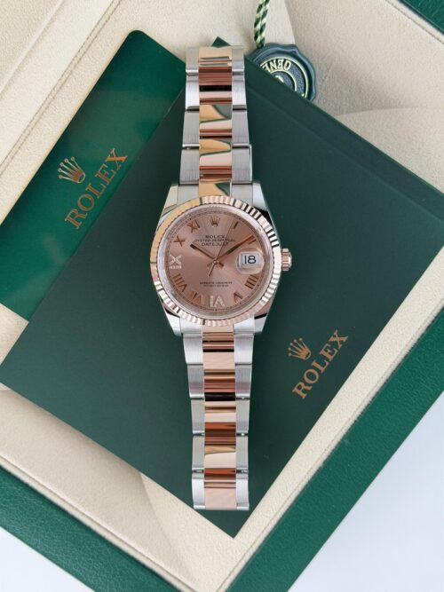 Rolex Datejust 36mm UNWORN 2026 Rose Pink Roman VIIX Diamond Oyster 126231