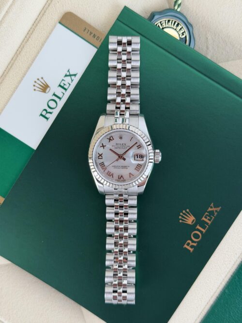 Rolex Datejust 26mm 2017 MOP Pearl Roman Fluted Jubilee Preowned 179174