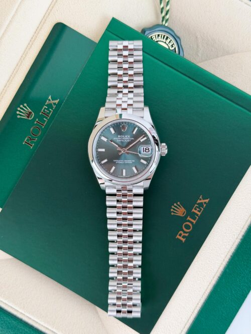 Rolex Datejust 31mm UNWORN 2026 Mint Green Index Smooth Jubilee 278240