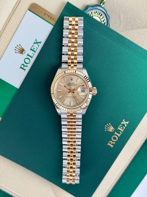 Rolex Datejust 28mm 2018 Champagne Index Fluted Jubilee 279173
