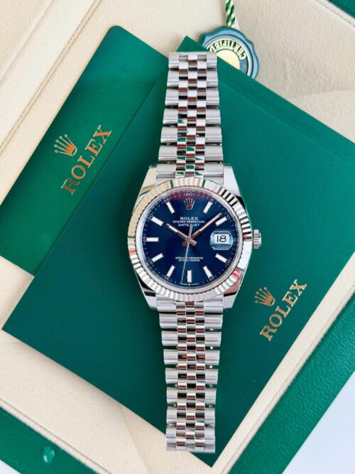 Rolex Datejust 41mm UNWORN 2026 Blue Index Fluted Jubilee 126334