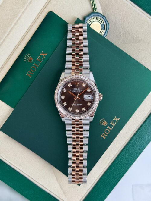 Rolex Datejust 36mm UNWORN 2026 Chocolate Brown Diamond Bezel Jubilee 126281RBR