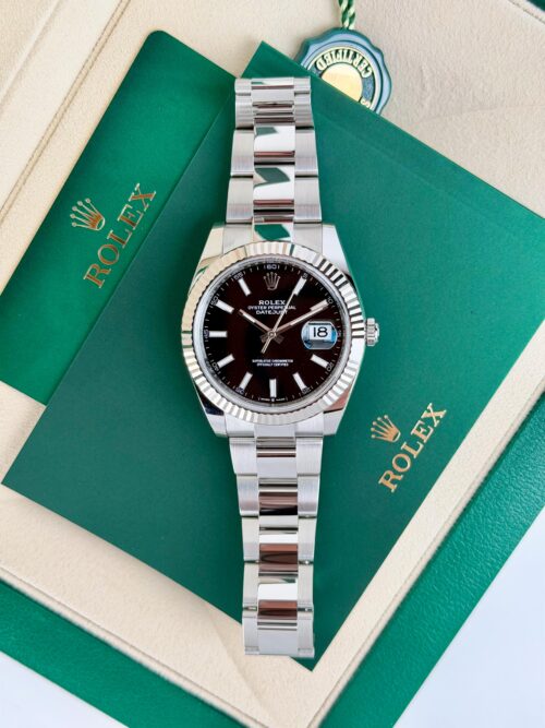 Rolex Datejust 41mm UNWORN 2026 Black Index Fluted Oyster 126334