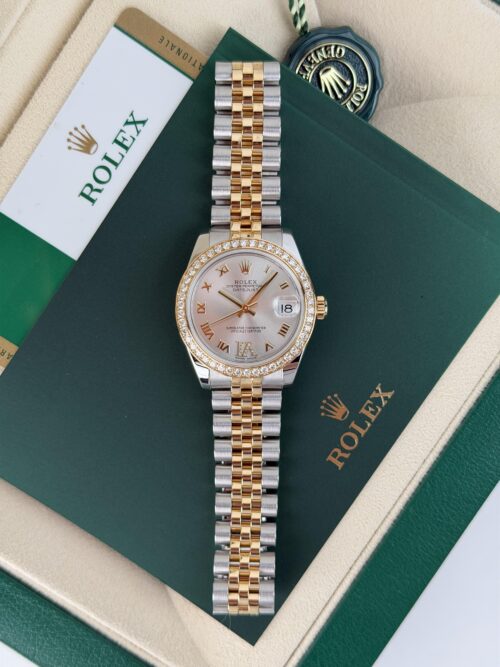 Rolex Datejust 31mm 2017 Silver Roman VI Diamond Bezel Jubilee 178383