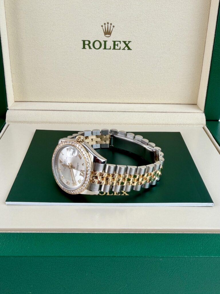 Rolex Datejust 31mm 2017 Silver Roman VI Diamond Bezel Jubilee 178383