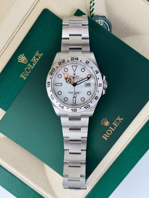 Rolex Explorer II UNWORN 2026 White Polar Steel Bezel 42mm Oyster Wood 226570