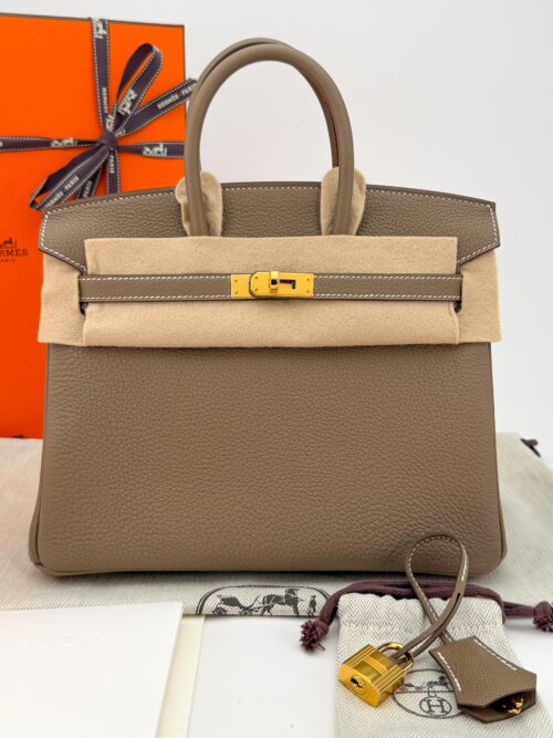 Hermes Birkin 25 Retourne Togo Etoupe Gold Hardware K Stamp 2026