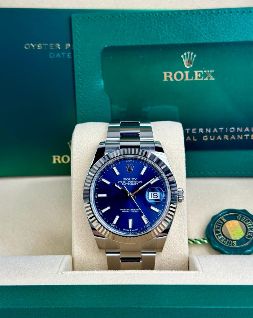Rolex Datejust 41mm UNWORN 2026 Blue Index Fluted Oyster 126334