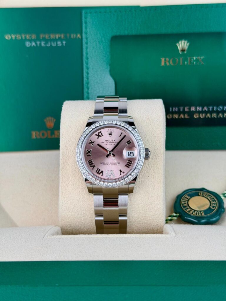 Rolex Datejust 31mm UNWORN 2026 Pink Roman VI Diamond Bezel Oyster 278384RBR