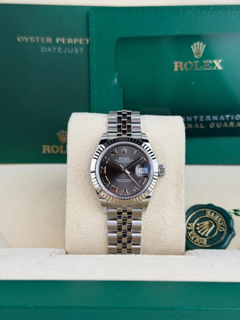 Rolex Datejust 28mm UNWORN 2026 Dark Grey Roman Fluted Jubilee 279174