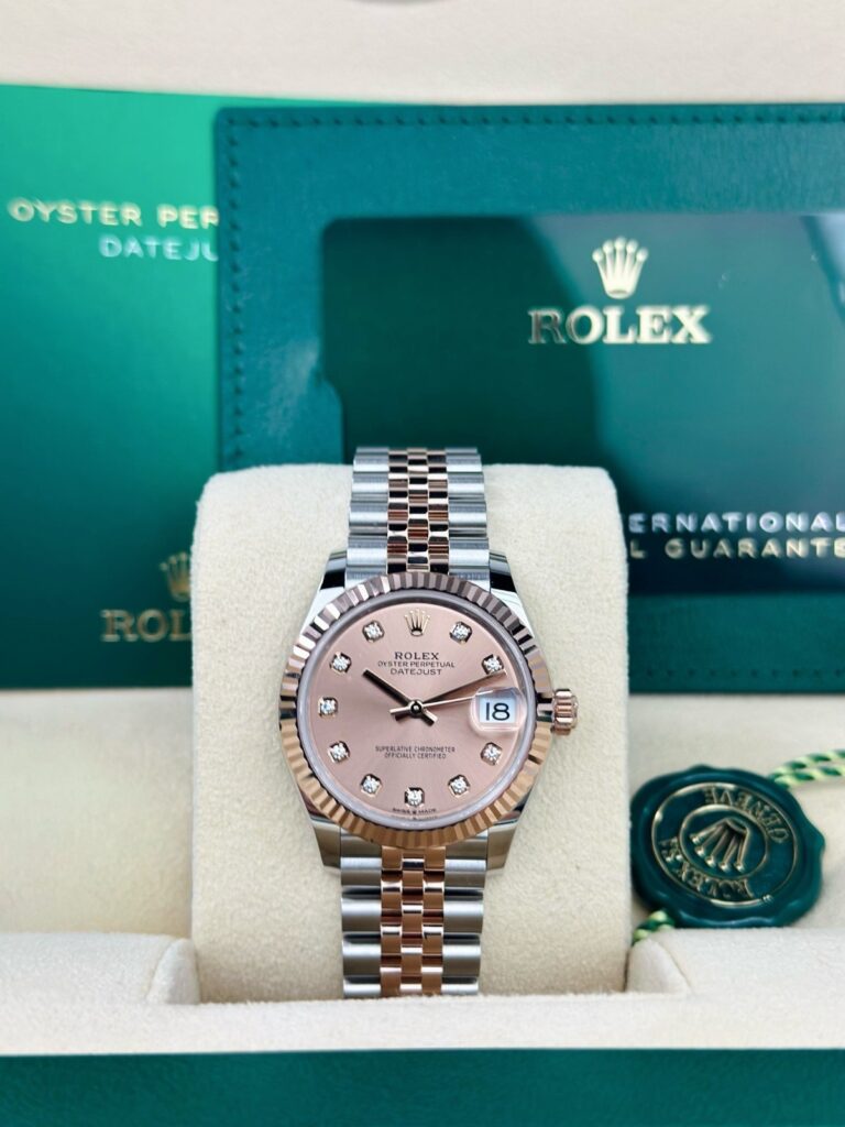 Rolex Datejust 31mm UNWORN 2026 Rose Pink Sundust Diamond Fluted Jubilee 278271