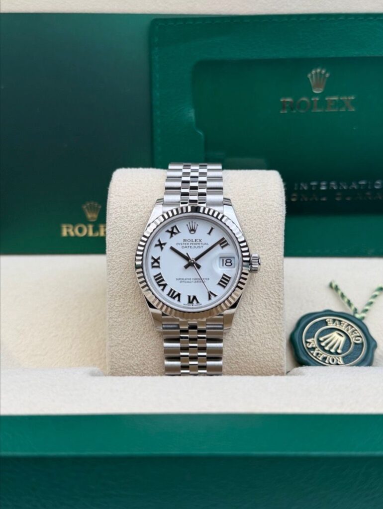 Rolex Datejust 31mm UNWORN 2026 White Roman Fluted Jubilee 278274