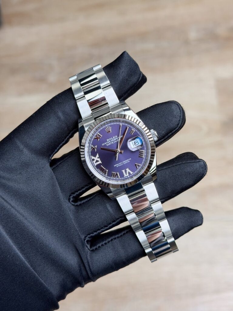 Rolex Datejust 36mm UNWORN 2026 Aubergine Purple Roman VIIX Diamd Oyster 126234
