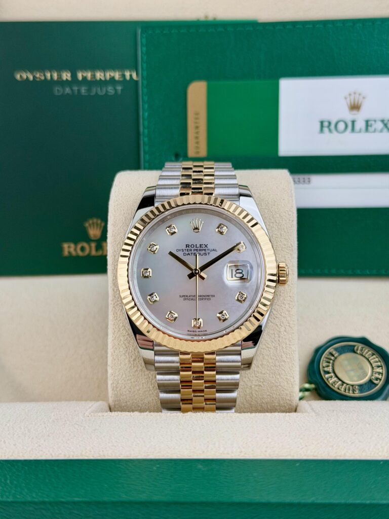 Rolex Datejust 41mm 2018 MOP Pearl Diamond Fluted Jubilee 126333