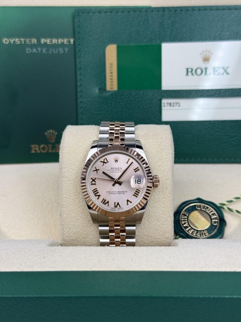 Rolex Datejust 31mm 2016 Rose Pink Roman Fluted Jubilee 178271