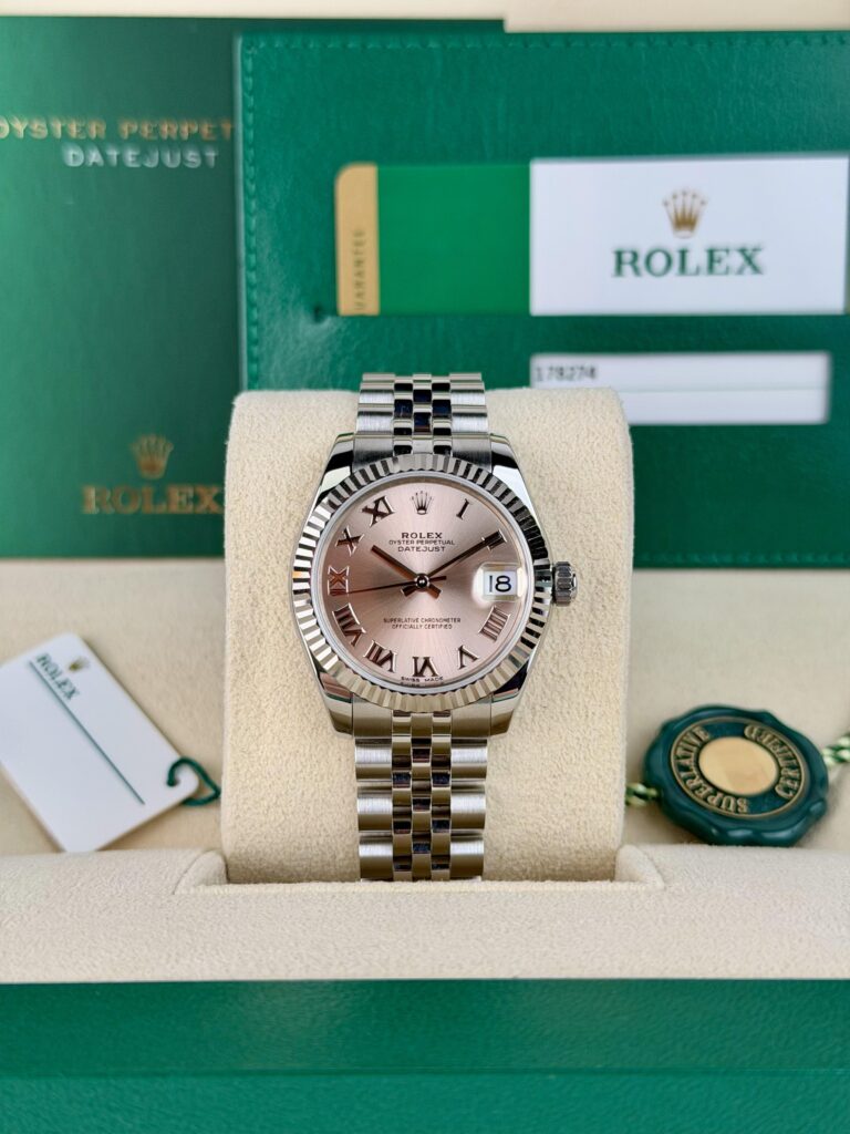 Rolex Datejust 31mm 2018 Pink Roman Fluted Jubilee 178274