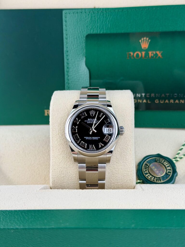 Rolex Datejust 31mm UNWORN 2026 Black Roman Smooth Oyster 278240
