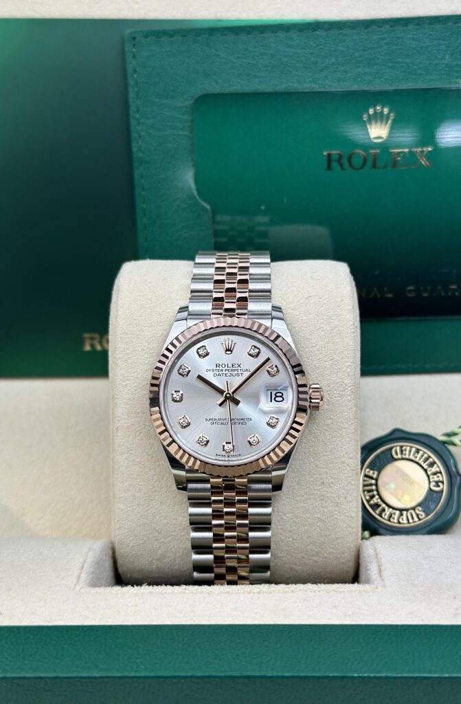 Rolex Datejust 31mm UNWORN 2026 Silver Diamond Fluted Jubilee 278271