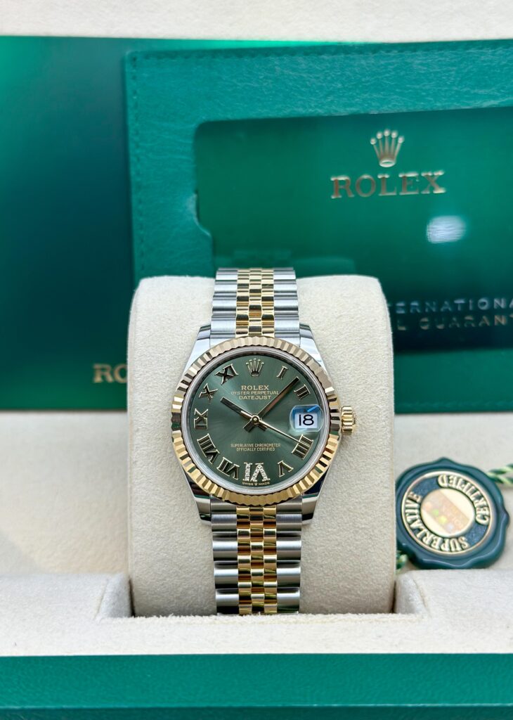 Rolex Datejust 31mm UNWORN 2026 Olive Green Roman VI Diamond Jubilee 278273