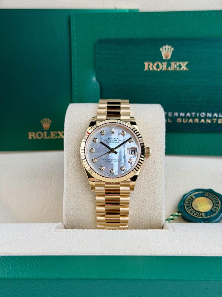 Rolex Datejust 31 MOP Pearl Diamond Fluted President 2026 Unworn 278278