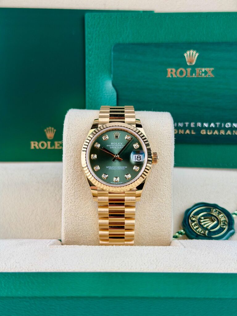 Rolex Datejust 31mm UNWORN 2026 Olive Green Diamond President 278278