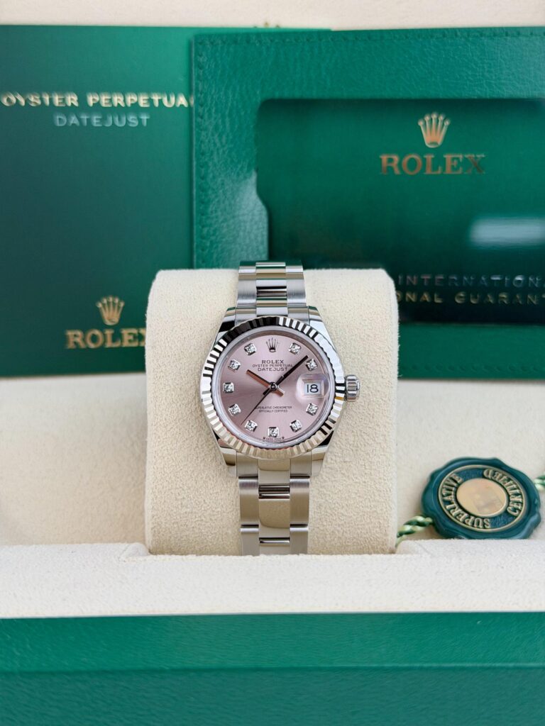 Rolex Datejust 28mm UNWORN 2026 Pink Diamond Fluted Oyster 279174