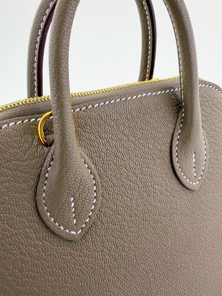 Hermes Mini Bolide Chevre Etoupe Gold Hardware K Stamp Unworn