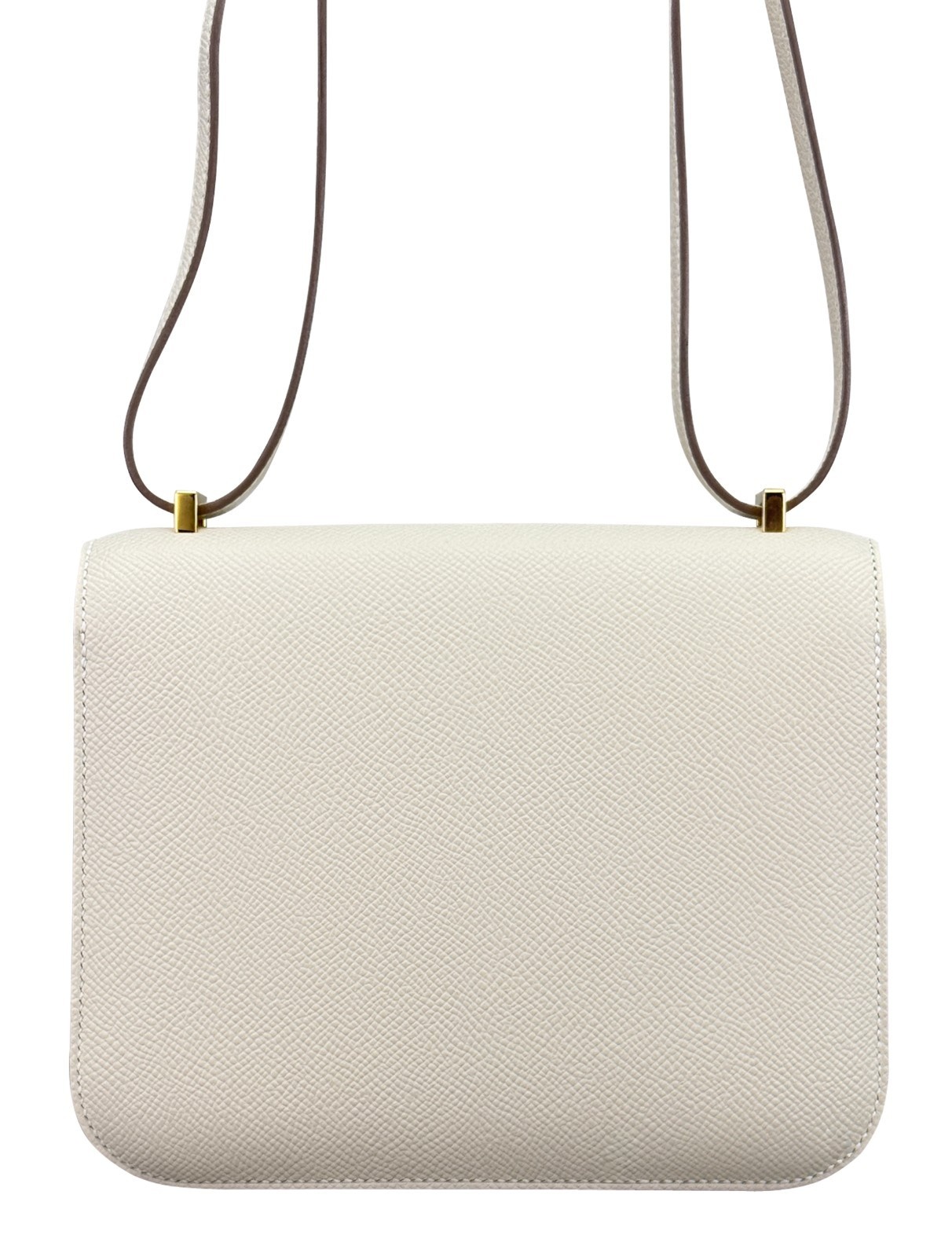 Hermes Mini Constance 18 Sellier Epsom Craie Gold Hardware W Stamp Unworn