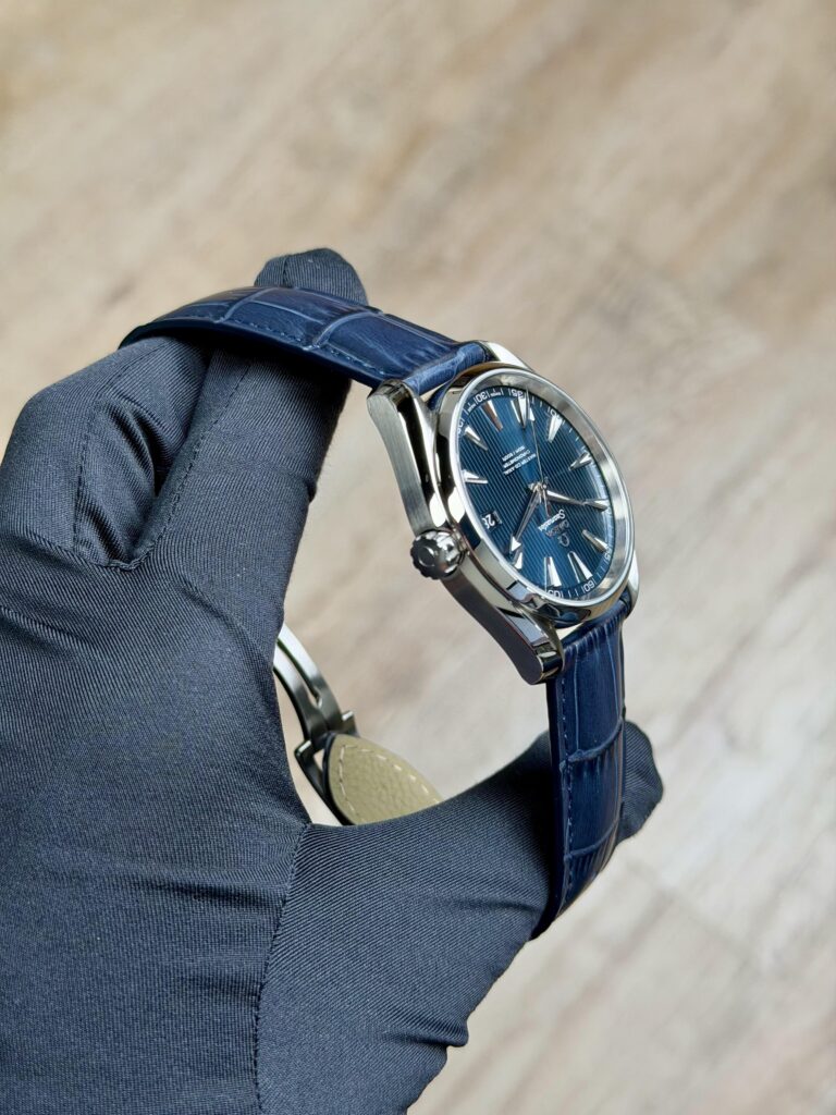 Omega Seamaster Aqua Terra 41.5mm Blue Index Leather Strap 23113422103001