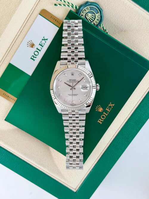 Rolex Datejust 41mm 2018 MOP Pearl Diamond Fluted Jubilee 126334