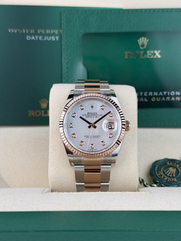 Rolex Datejust 36mm UNWORN 2026 MOP Pearl Diamond Fluted Oyster 126231