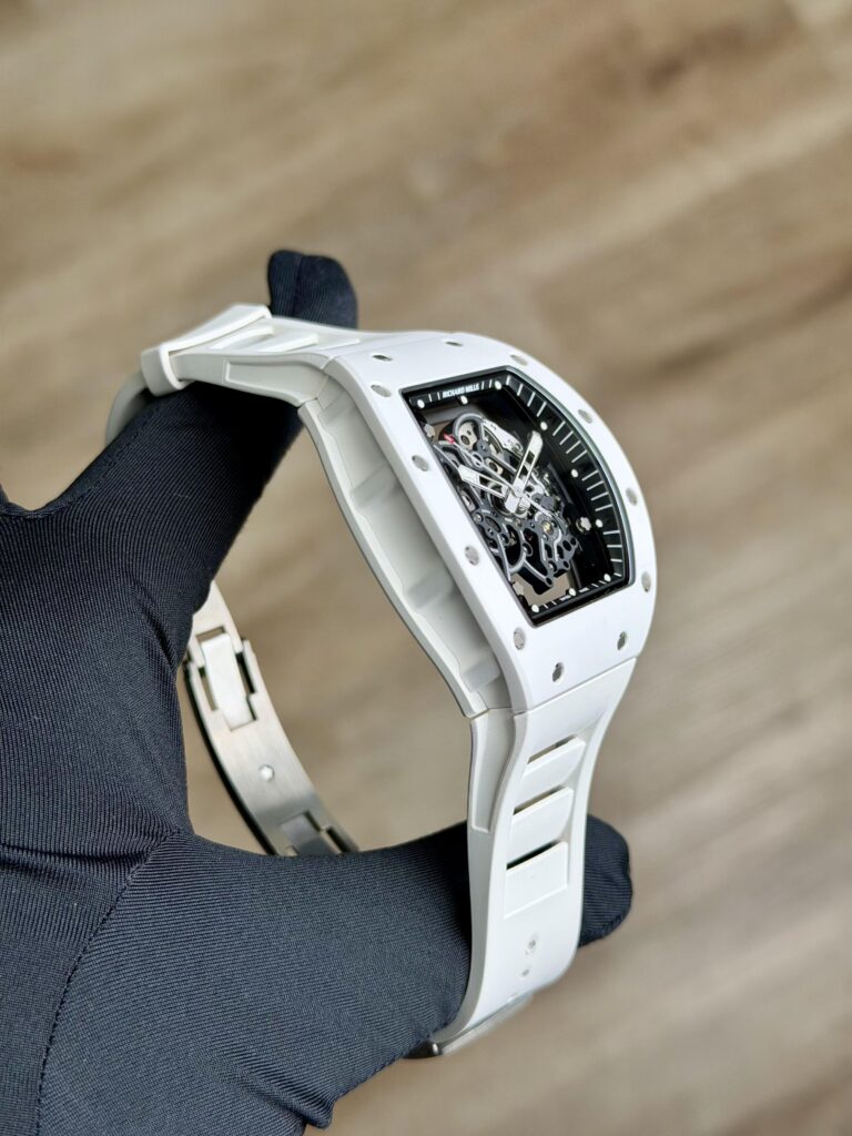 Richard Mille Bubba Watson White Ceramic White Rubber Strap RM055