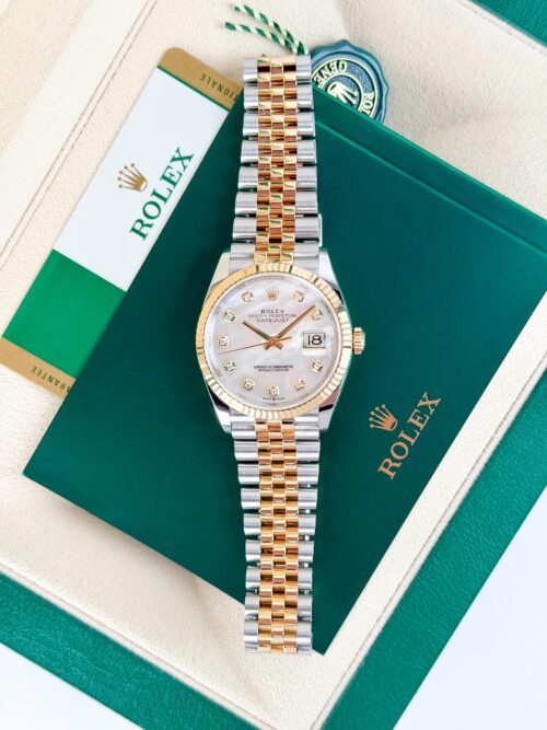 Rolex Datejust 36mm 2018 MOP Pearl Diamond Fluted Jubilee 126233