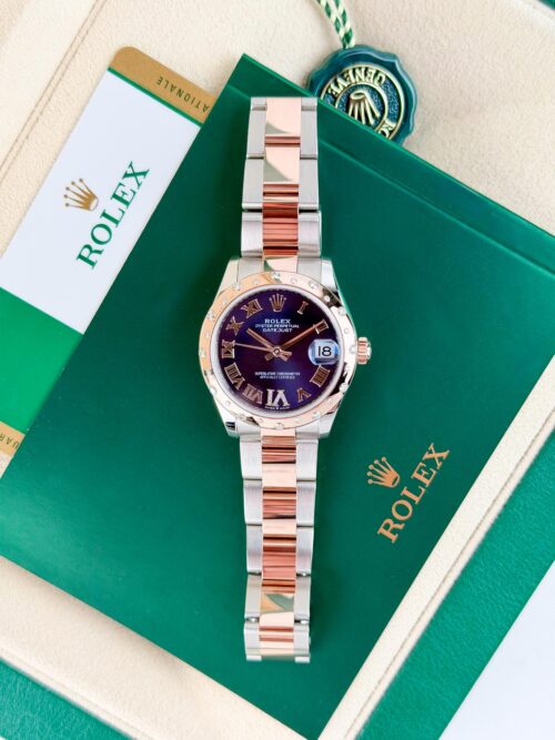 Rolex Datejust 31mm 2019 Aubergine Purple Roman VI Oyster Preowned 278341RBR