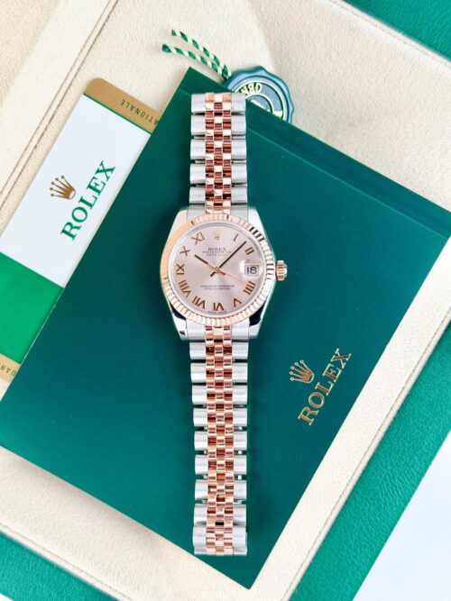 Rolex Datejust 31mm 2016 Rose Pink Roman Fluted Jubilee 178271