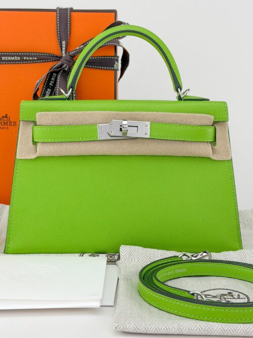 Hermes Mini Kelly 20 Sellier Madame Granny Palladium Hardware G Stamp Unworn