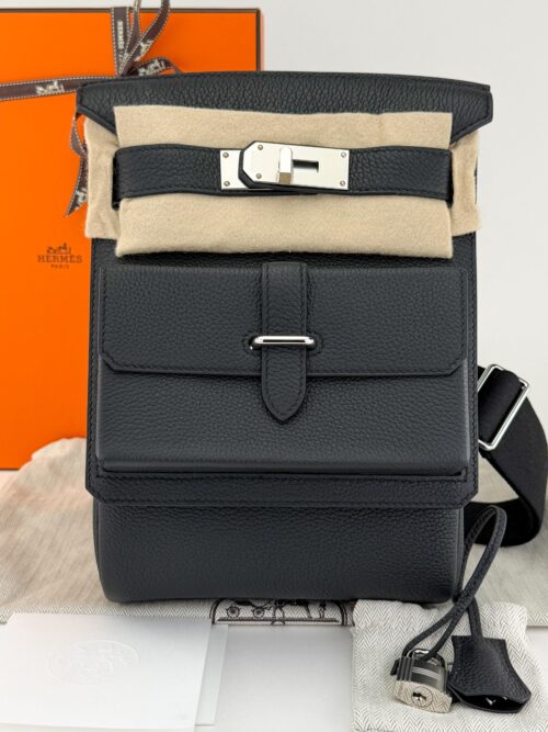 Hermes Hac A Dos Haccess PM Togo Black Palladium Hardware G Stamp Unworn