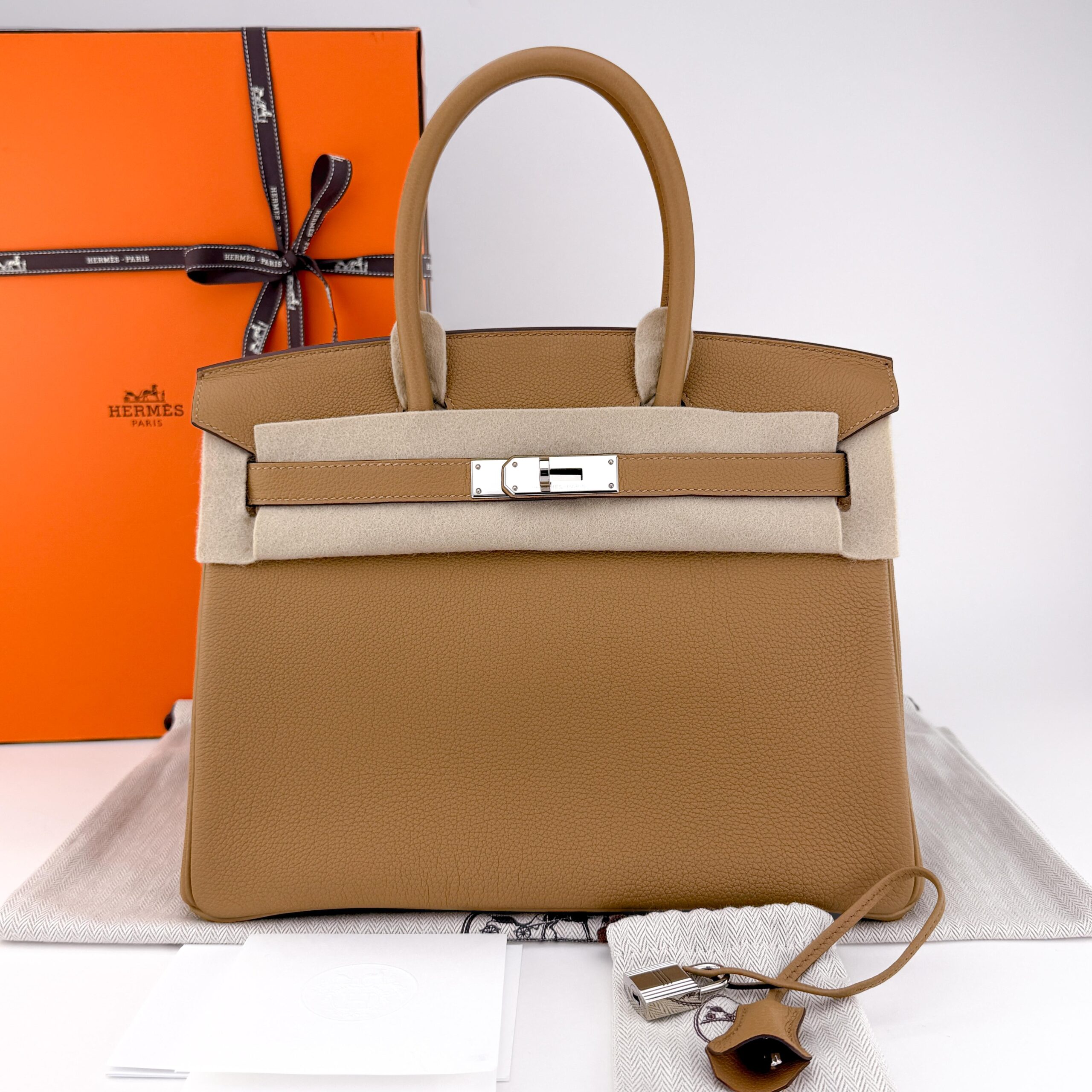 Hermes Birkin 30 Retourne Togo Biscuit Palladium Hardware Z Stamp Pre-owned