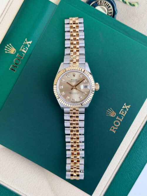 Rolex Datejust 28mm 2022 Champagne Diamond Fluted Jubilee 279173