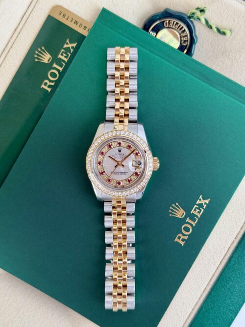 Rolex Datejust 26mm 2012 MOP Pearl Ruby Diamond Jubilee 179383RBR