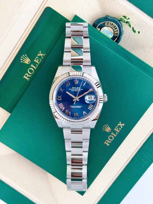 Rolex Datejust 41mm UNWORN 2026 Blue Roman Fluted Oyster 126334
