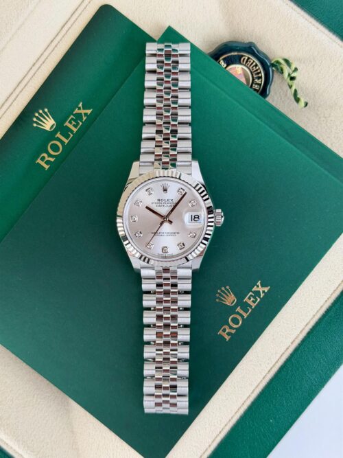 Rolex Datejust 31mm UNWORN 2026 Silver Diamond Fluted Jubilee 278274