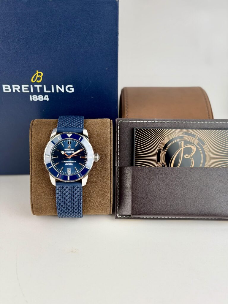 Breitling Superocean Heritage II 42mm 2018 Blue Rubber Strap AB2010161C1S1